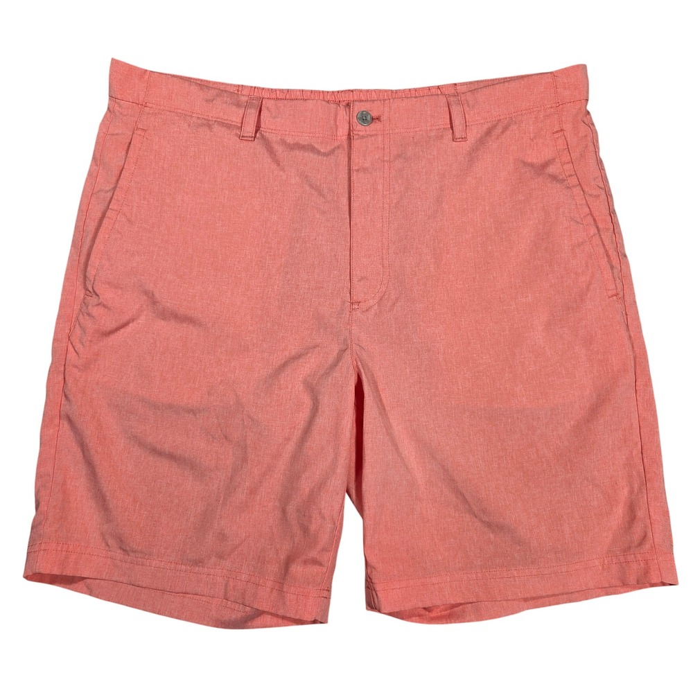 Nicklaus Mens Golf Shorts Size 38 Coral Pink Heathered Stretch Activewear